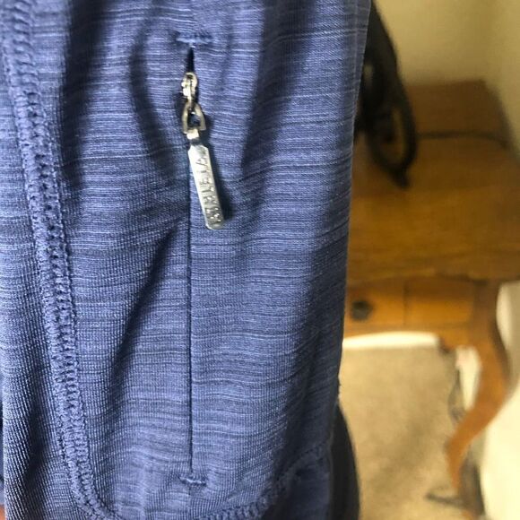 Athleta Navy Three Quarter Zip Top Size S - Picture 5 of 14